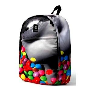 Neff Daily Backpack Graphic Lips Candy Print Black White Multi Streetwear Bag